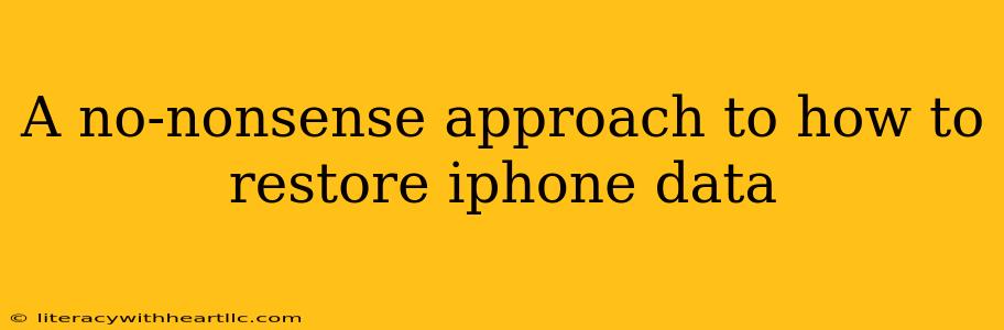 A no-nonsense approach to how to restore iphone data